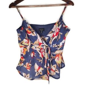 Nine West Floral Print Sleeveless Cami Top Size Petite S